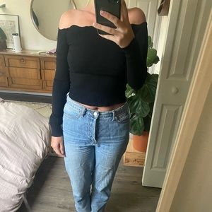 Shein off shoulder crop